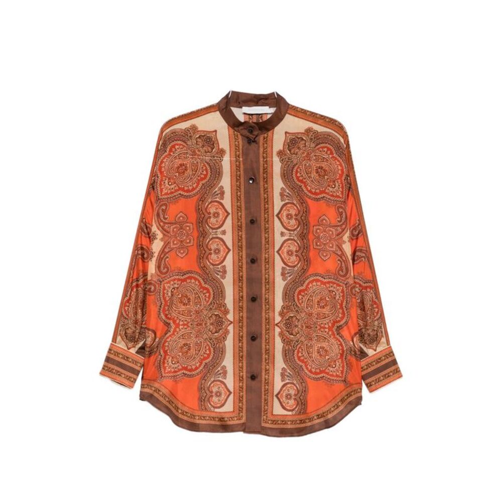 Zimmermann Women Mahon Printed Silk Shirt